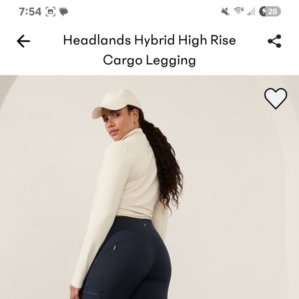 Athleta Navy Cargo Legging